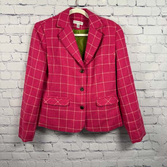 David Brooks Jackets & Blazers - Vintage David Brooks Women's Plaid Wool Blazer Jacket, Size 6